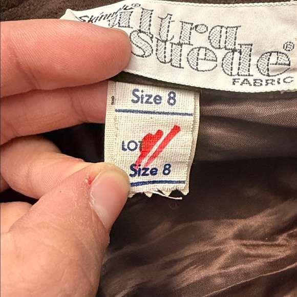 Vintage Skinner Ultra Suede Brown Skirt - Picture 3 of 5